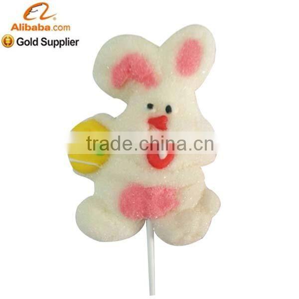 Wholesale customized mix colors animal shaped marshmallow lollipop candy