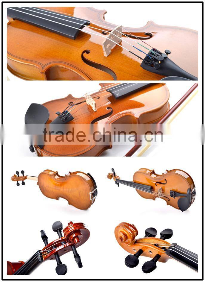 Cheap spruce violins for beginners with hard case bow rosin made in China V30