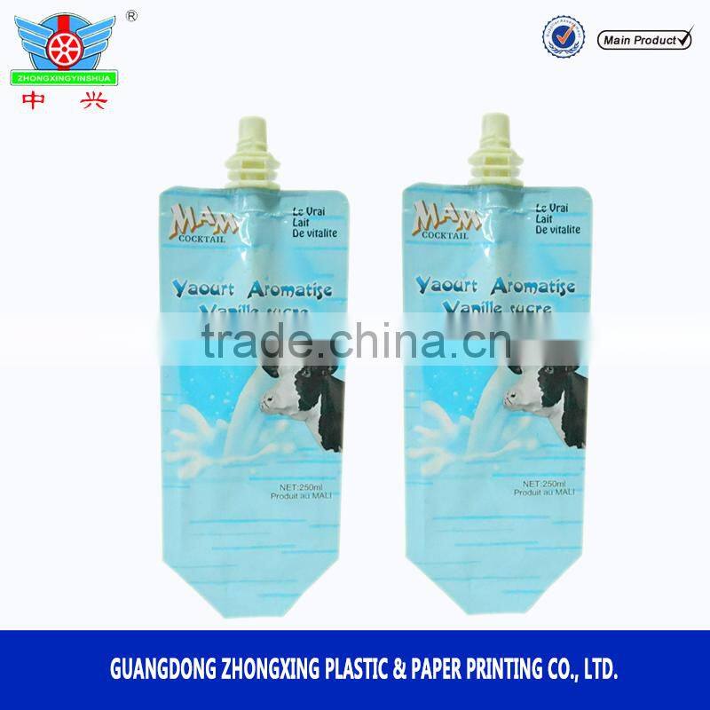 customized reusable juice laundry detergent clear drink stand up spout pouch