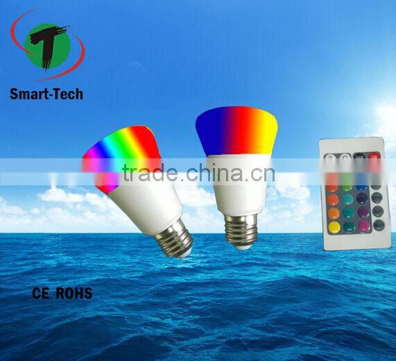 LED RGB remote control bulb light 16 color