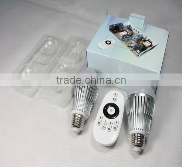 Remote control dimmable 2.4G wireless led bulb light E26
