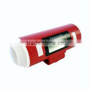 premium gift and promotional item for female multifunction pedometer 3 led light torch Pedometer calore counter with belt cli