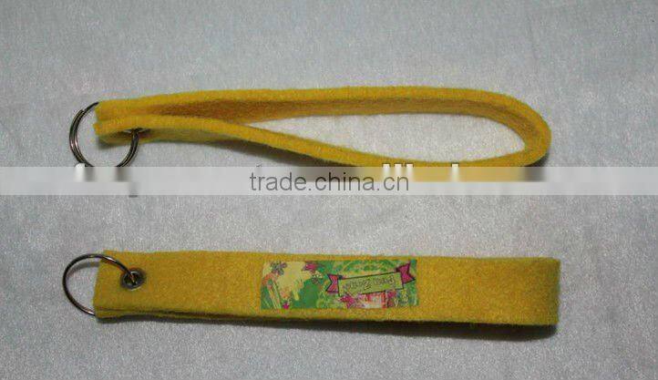 Printing felt lanyard with keychain