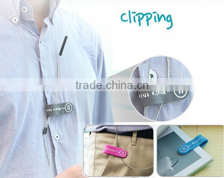 new design Multi-function silicone cable clip,paper/money clip,phone holder for promotion