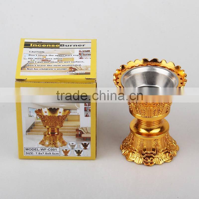2016 new hot sell i Beautiful and Luxury metal pot Lotus Incense burner with Accurate made