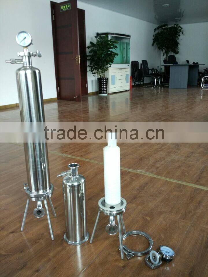 ss304/316 sanitary cartridge filter housing for liquid