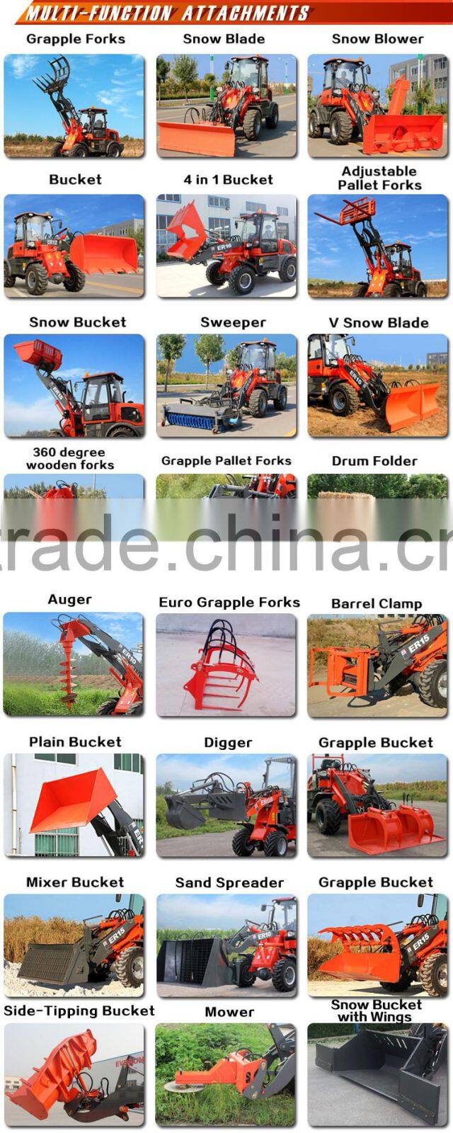 New Condition Engineering machinery 2ton wheel loader