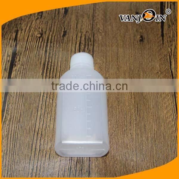 100ml LDPE White Plastic Bottle Medicine Bottle Syrup Bottle with Screw Cap
