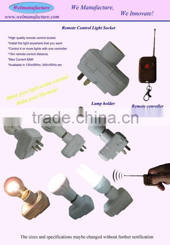 E27 lamp holder with plug