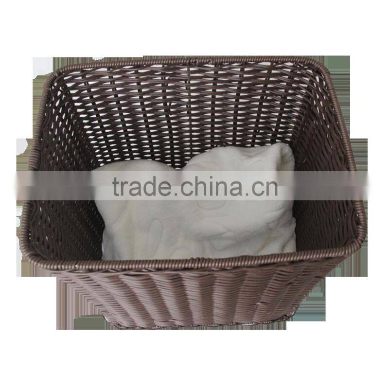 Washable PE rattan handwoven dirty laundry basket for hotel and home