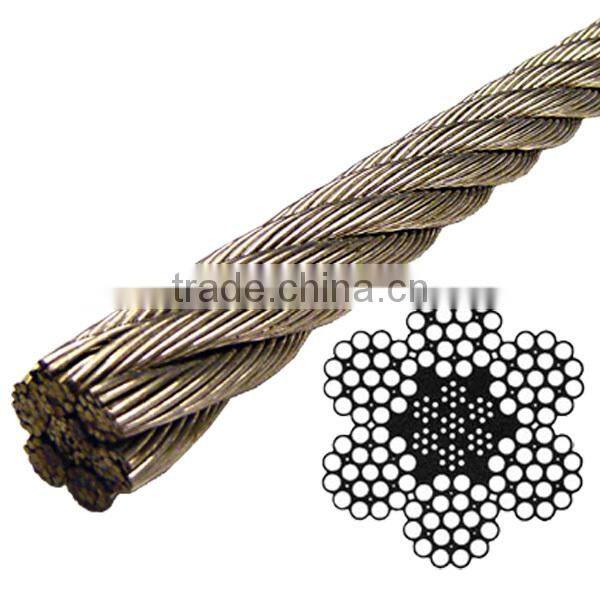 galvanized steel wire ropes 7*7 for Auto Cables