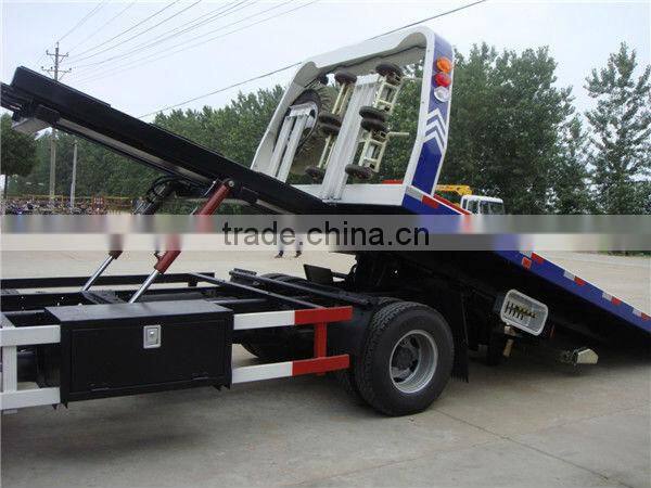 dongfeng 4x2 one tow two flatbed wrecker towing truck