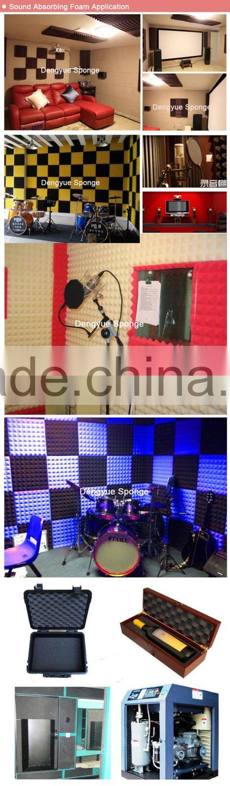 1 meter by 2 meter Black color Egg shape wave type soundproof Panel acoustic foam