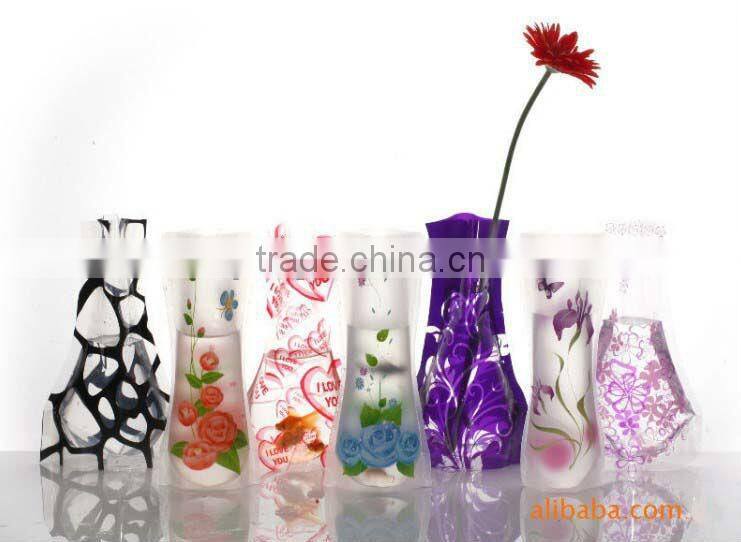 clearly PVC flower vase /Foldable flower vase / flower vase