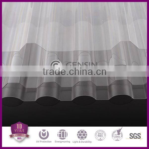 0.8-2.0mm polycarbonate corrugated sheet /pc roofing sheet/polycarbonate waved sheet