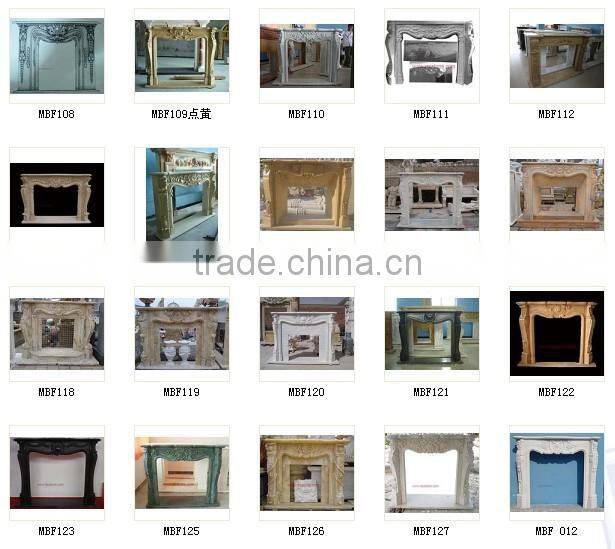 Outdoor freestanding white fireplace mantel