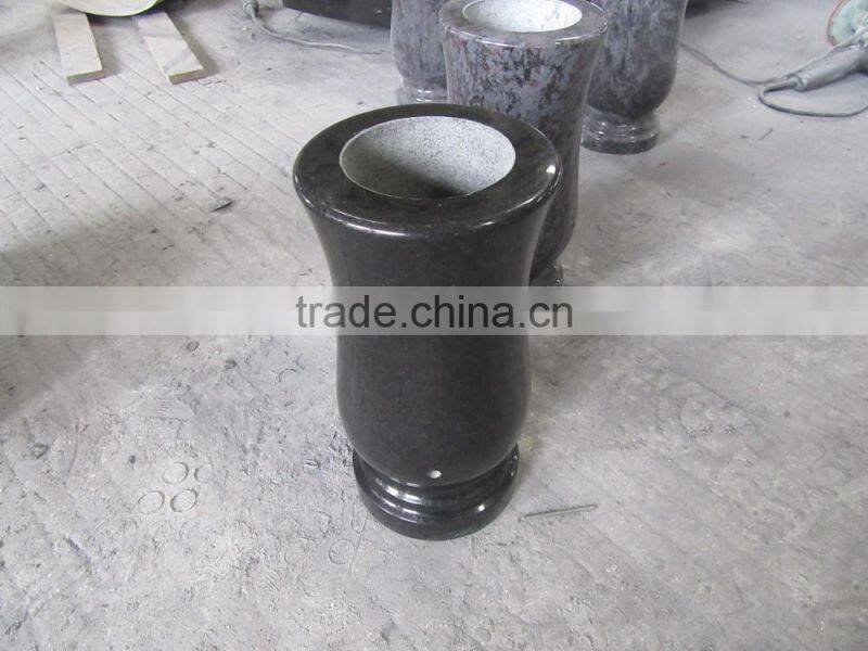 Black Granite vases for tombstones