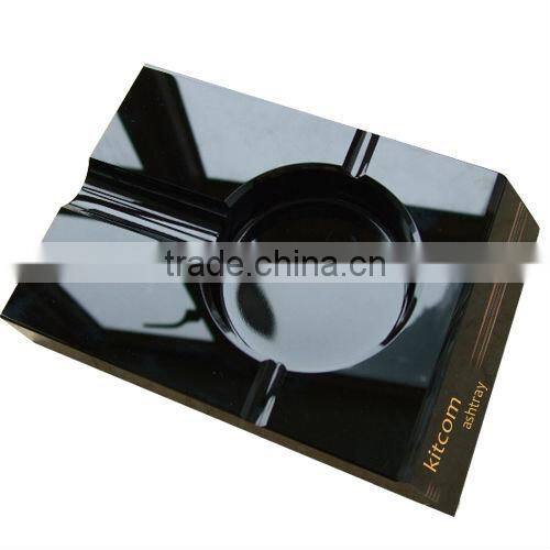 black crystal cigar ashtray