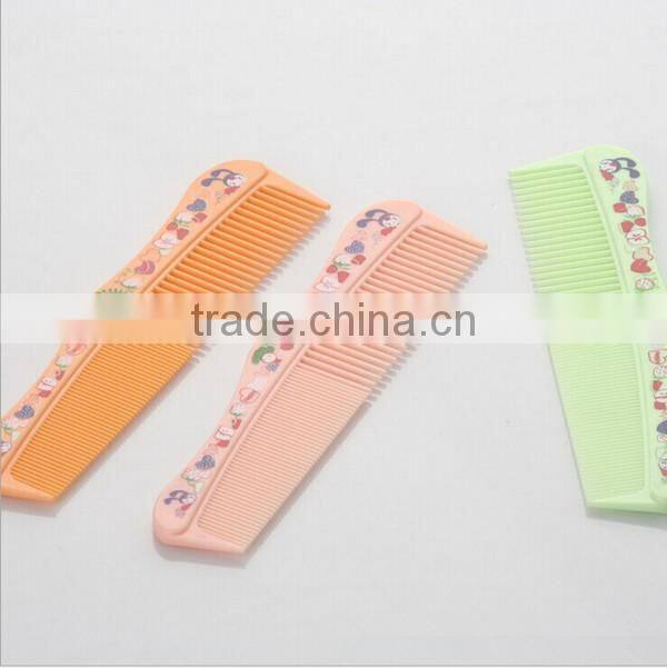 Wholesale Plastic Factory Direct Sell Fashion Baby Hair Comb With Half Narrow Half Wide 21*3.1cm