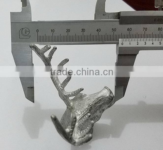 3D small size metal alloy deer head arts,reindeer part