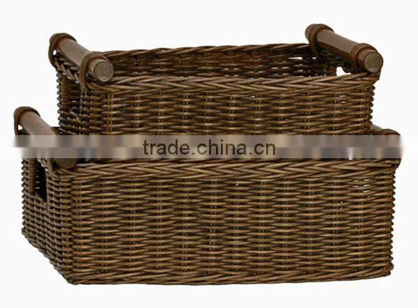 high quality Natural Wicker Magzine Baskets holder wholesale