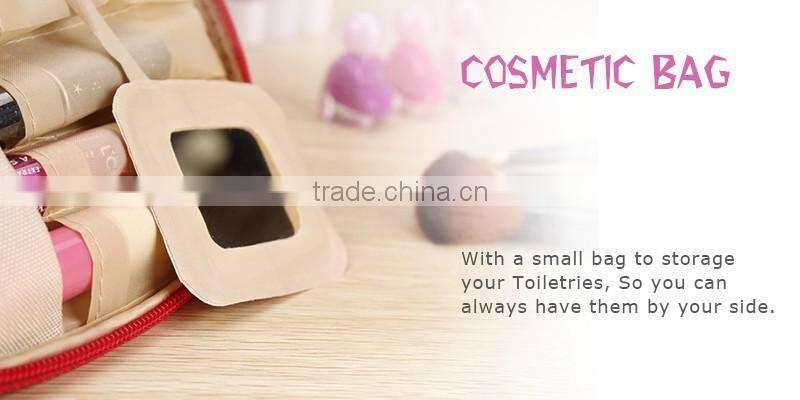 Store More High Quality Rectangle Handle Canvas Grey Cosmetic Bag