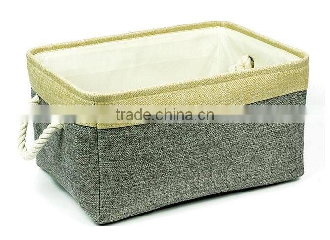 New Design OEM Weaving Cheap Storage Bin Boxes With Cotton Rope Handle