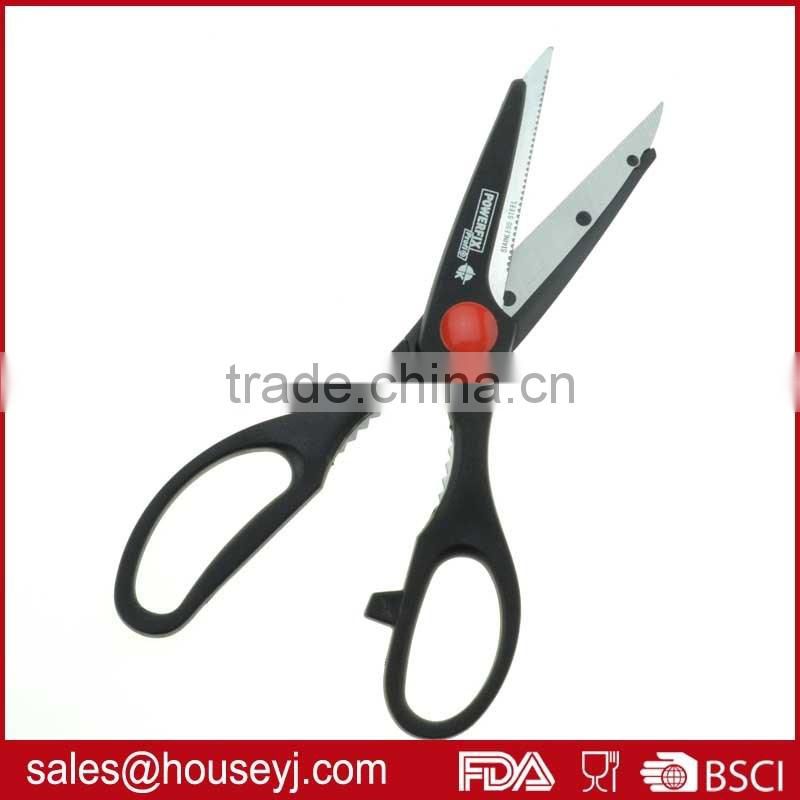 utility stainless steel kitchen scissors with pp plastic handle 9110