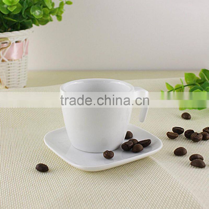 China factory supplier new premium gifts ceramic green tea cup and saucer set has handle