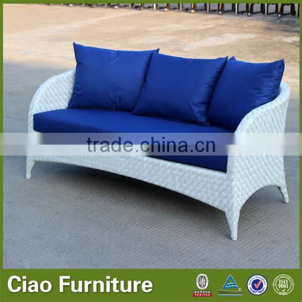 Outdoor furniture white import rattan module sofa