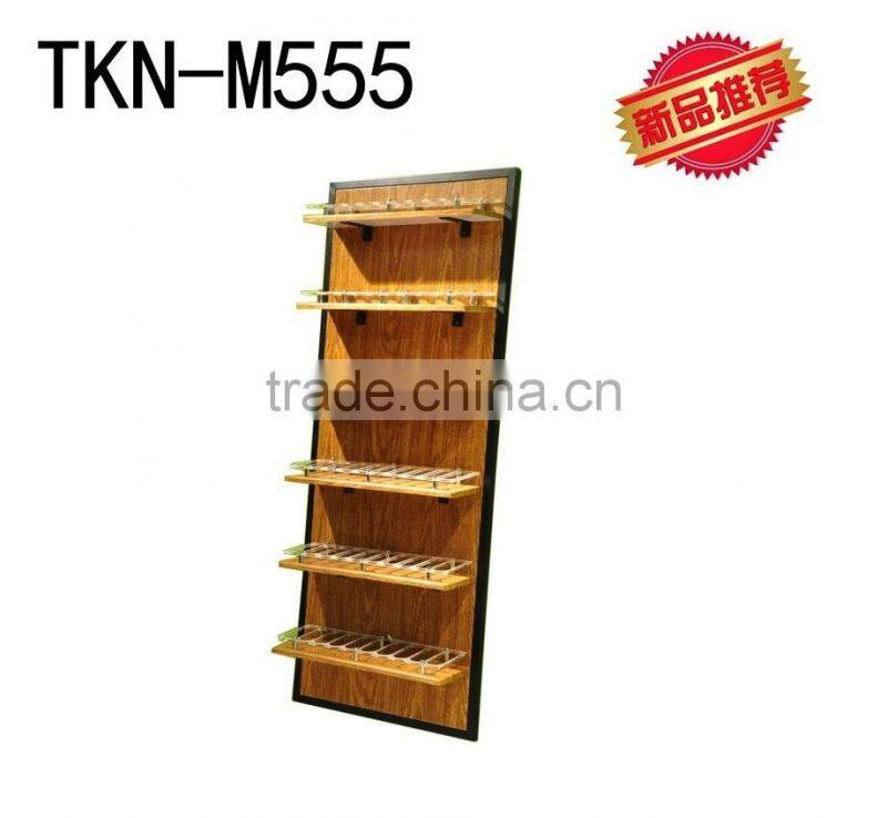 Wall-hung type wood display useful nail salon furniture TKN-M555