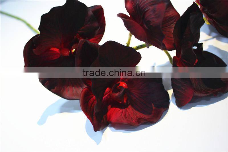 Home garden creepers decoration 110cm height artificial plum colored purple Phalaenopsis flowers making EHDL02 0809