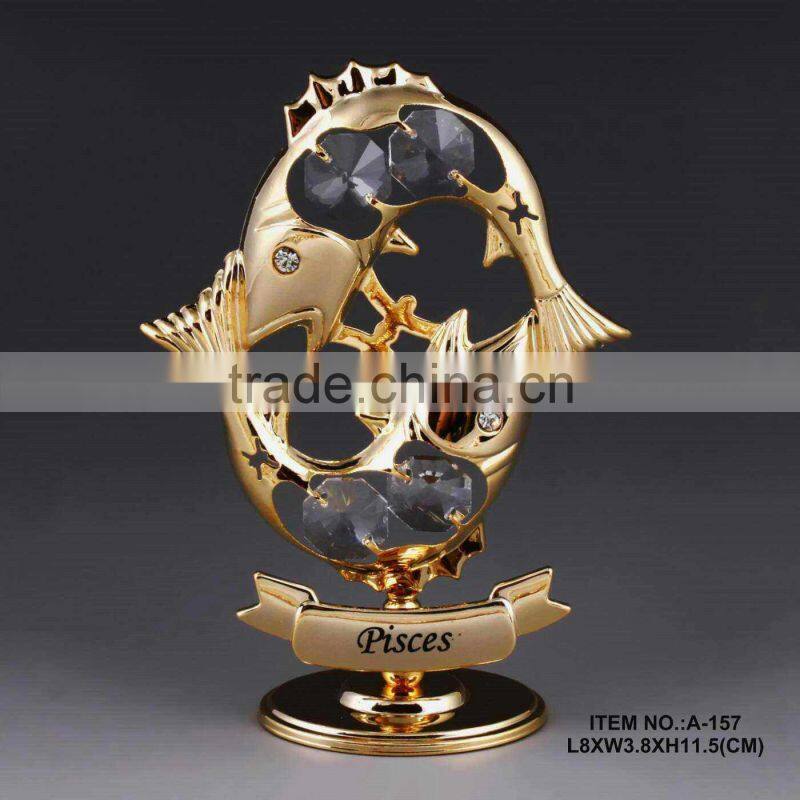 24K gold plated zodiac capricom Decoration