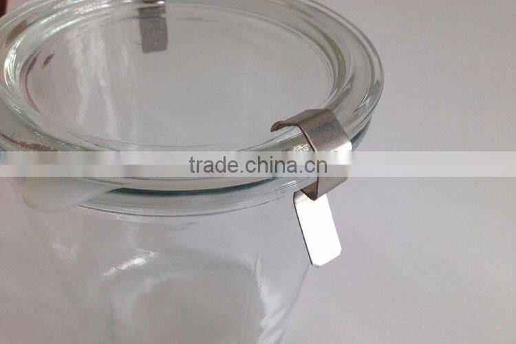 125ml 250ml 540ml lock lid glass jars with sealed silicone rubber gasket ring