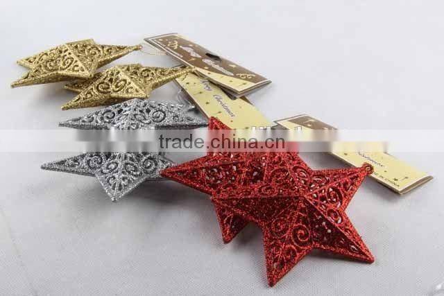 2PC Christmas decoration Hollow Pentagram Christmas ornaments pendant