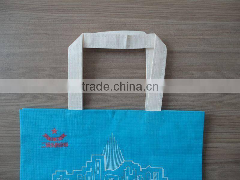 colored shopping kraft paper bag with ribbon handle