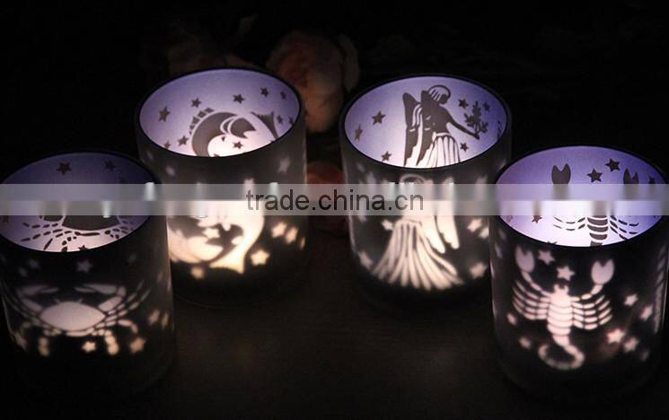 egg shaped glass candel holder/xmas glass candle holder