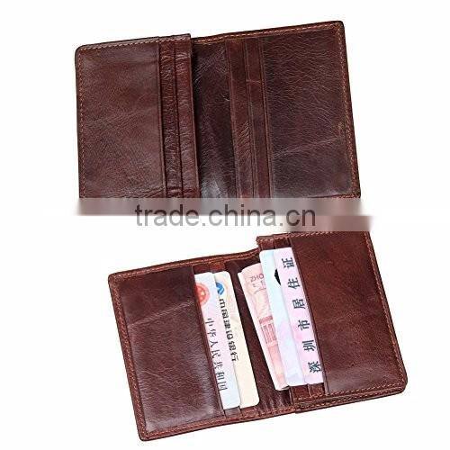 PU leather secure retractable ID window credit card holder for women
