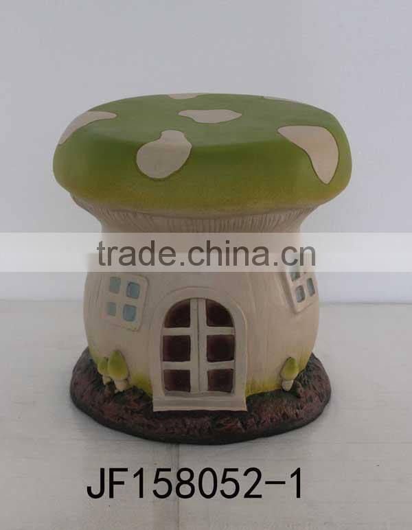 Fiberglass mushroom outdoor furniture table and tool set
