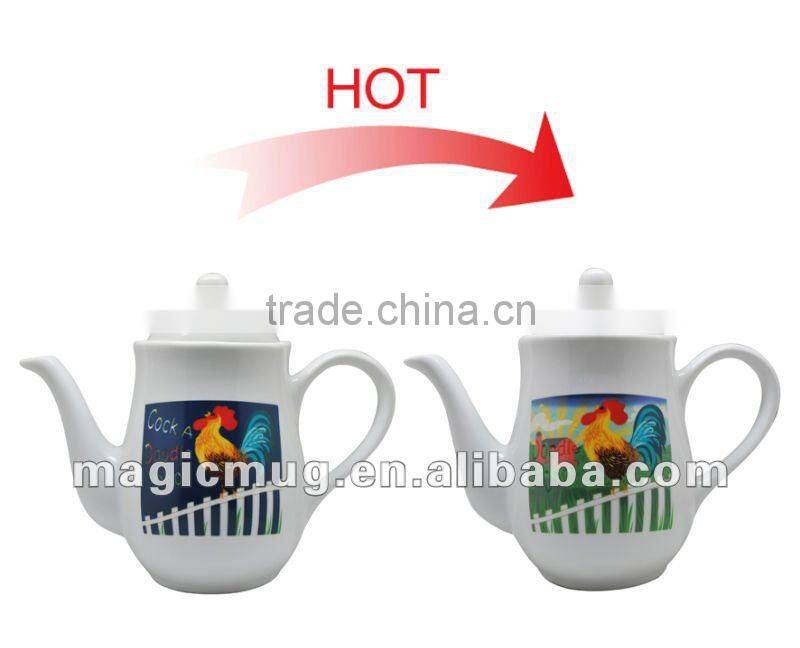 new brand color changing magic heat sensitive teapot