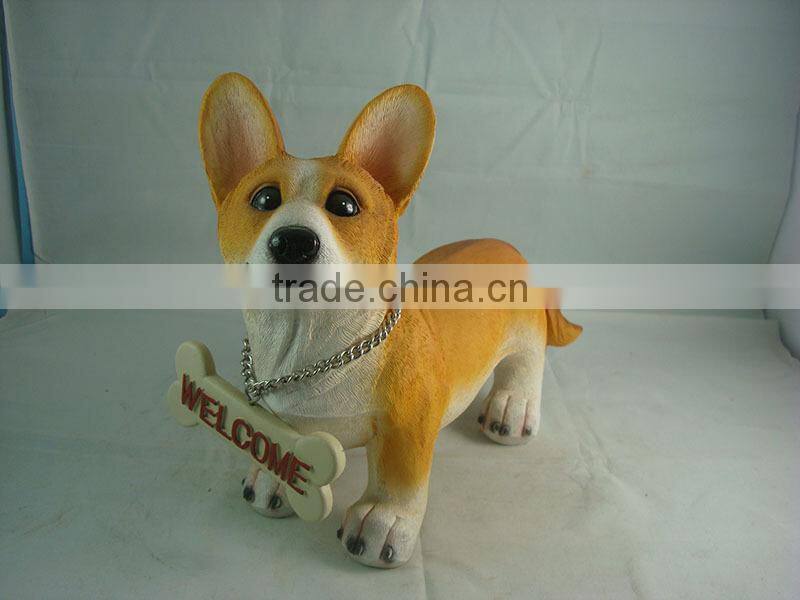 handmade resin dog statues