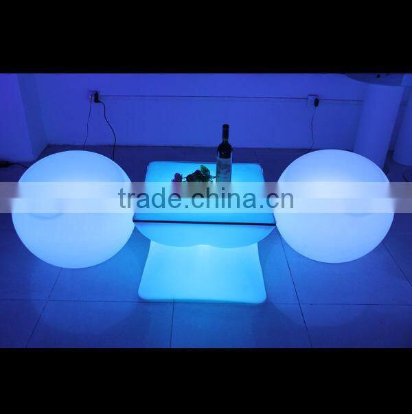 Polyethylene illuminated bar interactive led table