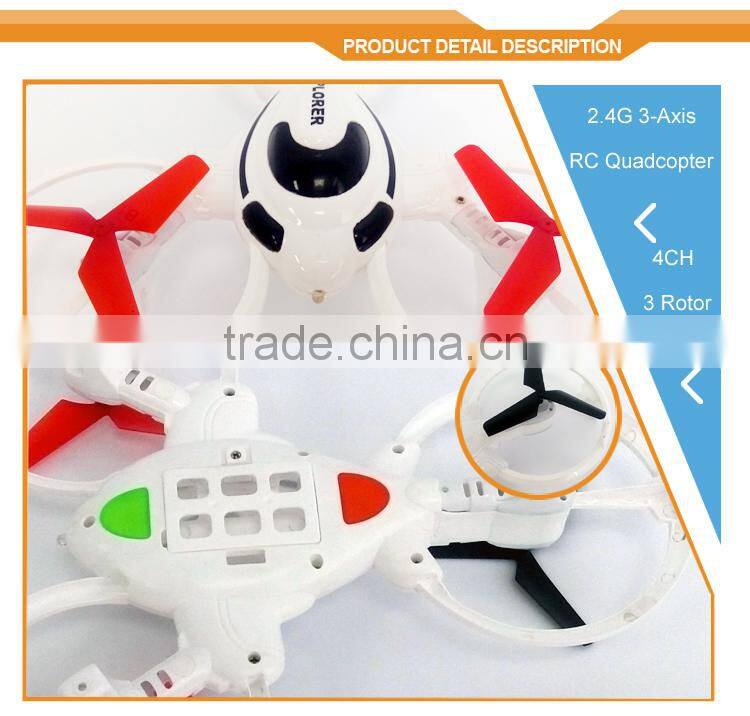 2.4g 3-axle 4CH RC dron with 3 rotors UAV aircraft fly toys quadrocopter