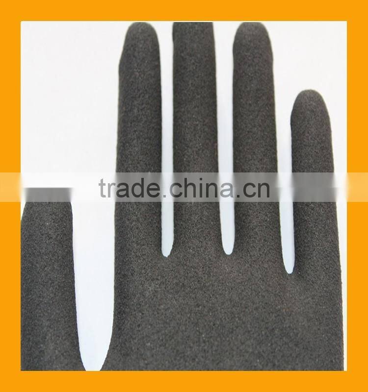 Chemical Resistant Smooth Nitrile Fully Dipped Grip Sandy Nitrile Palm Double Coated Work Gloves