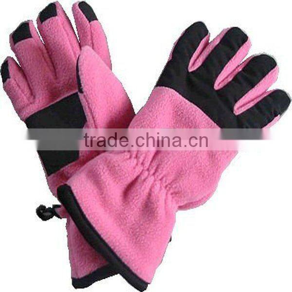 Warm winter fleece glove for women
