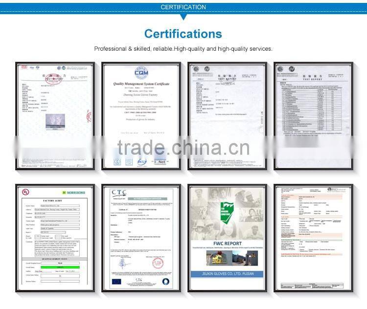 Drill cotton and PU leather garden gloves