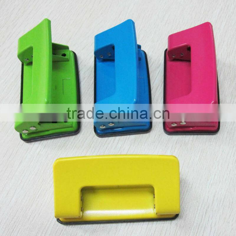 2014 office colorful 2 hole punch,novelty metal two hole paper punch