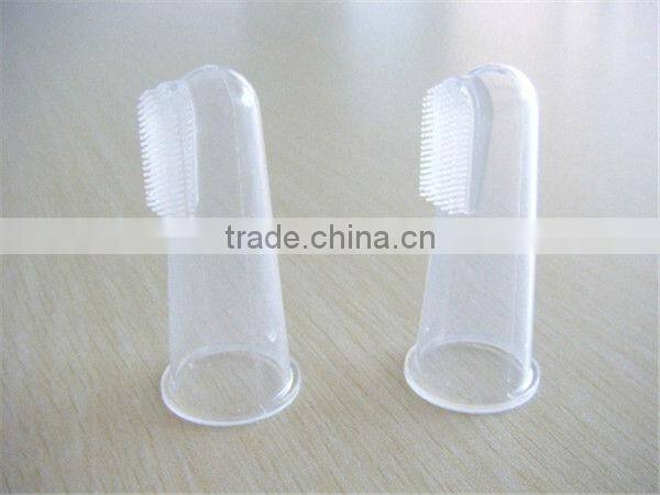 2013 Lovely eco silicone baby teeth finger brush