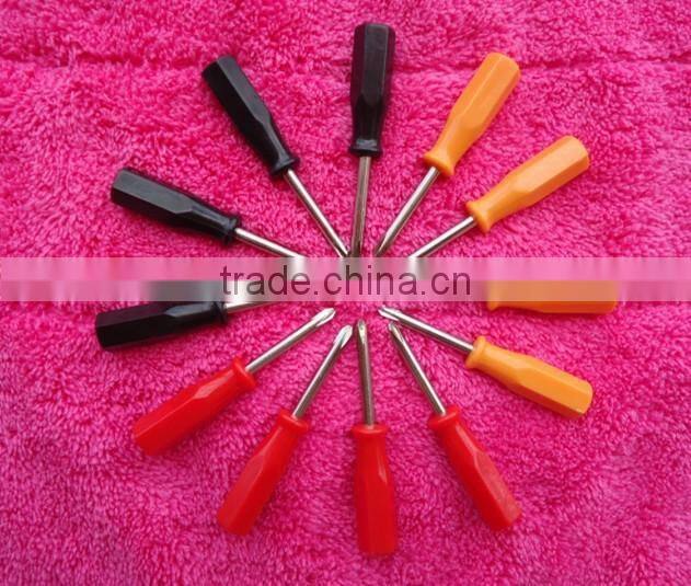 Promotional 3x55mm Mini plastic screwdriver PH0 screwdriver