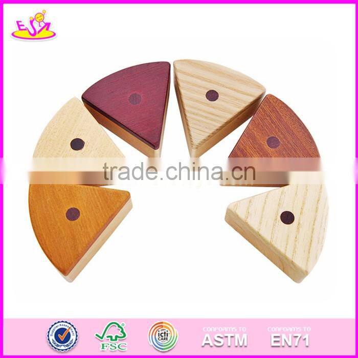 2017 New design simulation kids natural wooden birthday cake toy W10B180